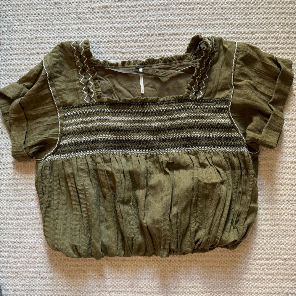 Free people cropped blouse
